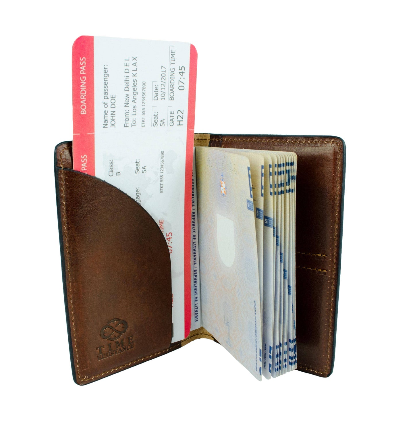 Brown Leather Passport Holder - Gulliver's Travels