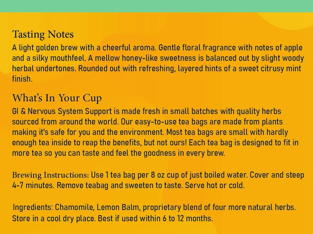 Premium Herbal Tea Blend | Chamomile + Lemon Balm