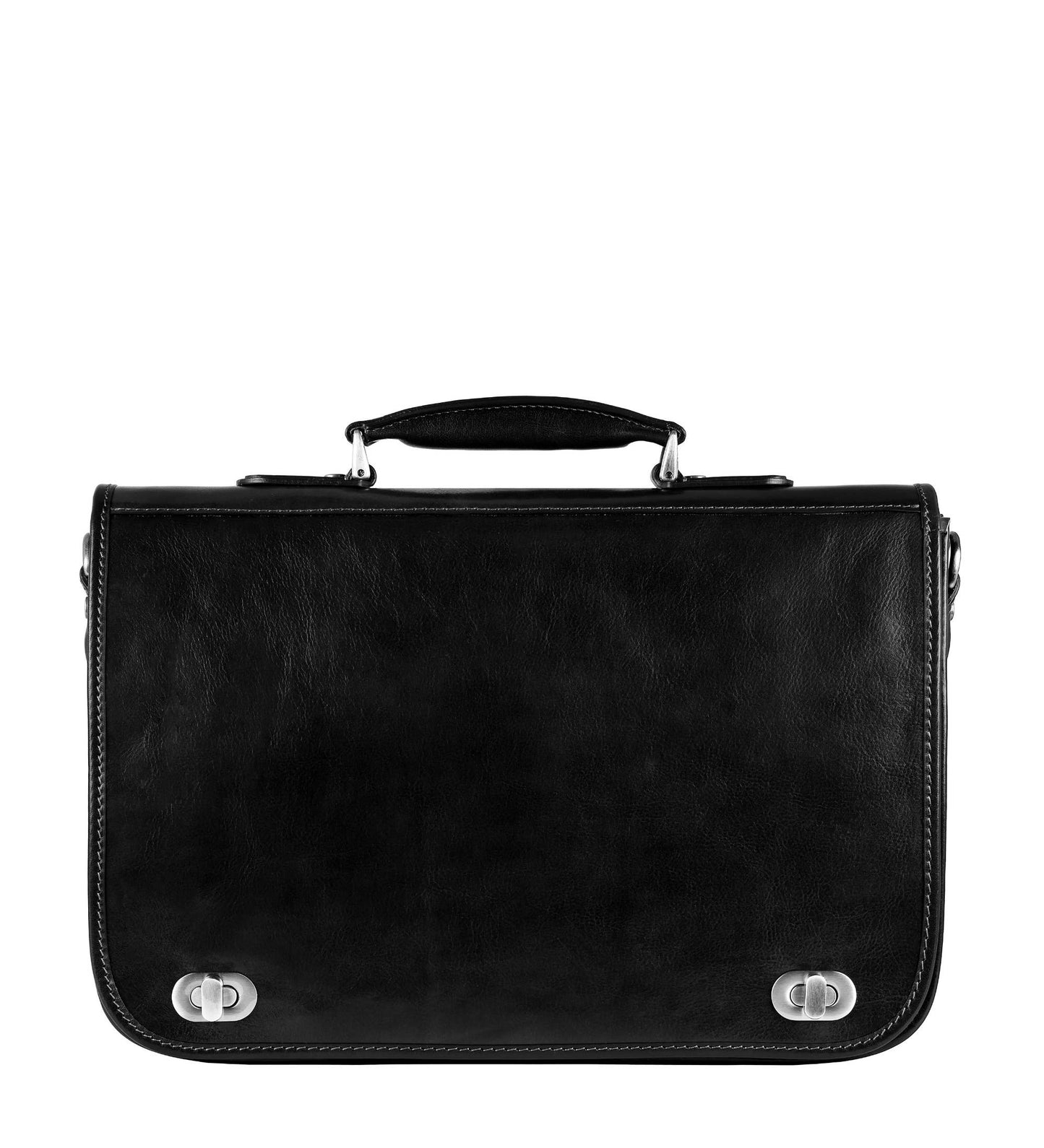 Brown Italian Leather Briefcase - Illusions