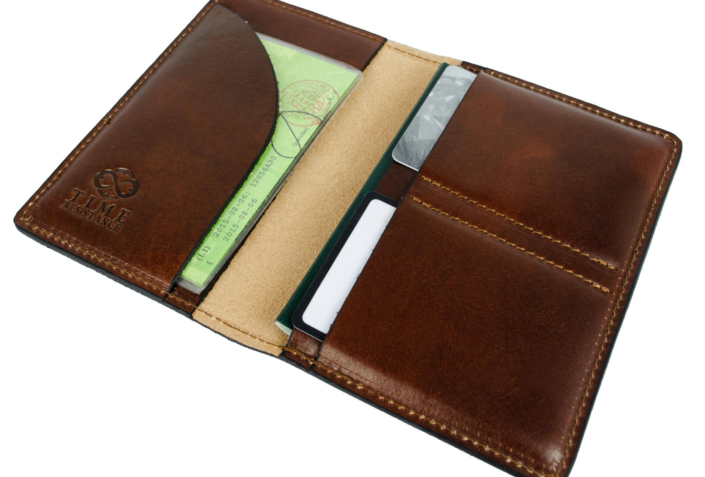 Brown Leather Passport Holder - Gulliver's Travels