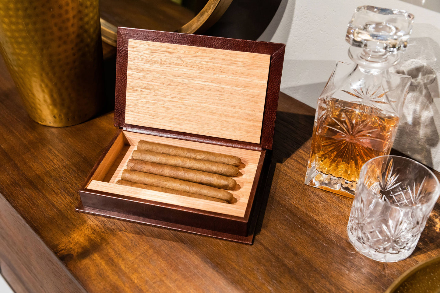 Leather Cigar Box, Leather Case - Howards End